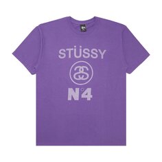 Футболка Stussy No.4 Фиолетовая