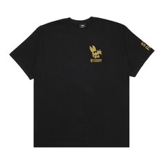 Футболка Stussy Stay Paid, черная/золотая