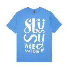 Футболка Stussy Worldwide Block, синяя