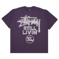 Футболка Stussy Still Livin XL, фиолетовая