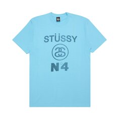 Футболка Stussy No.4 Бирюзовая
