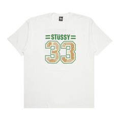 Футболка Stussy 33/80 с камуфляжным принтом, Белая