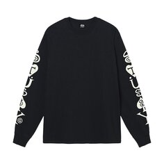 Футболка с длинными рукавами Stussy Hearts And Spades, черная