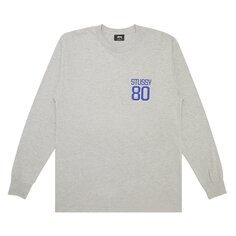 Футболка Stussy 80 Athletics LSL Grey Heather