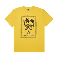 Футболка Stussy Global Rootz Crew с 1980 года Горчичная