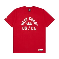 Футболка Stussy West Coast Crown US/CA, красная