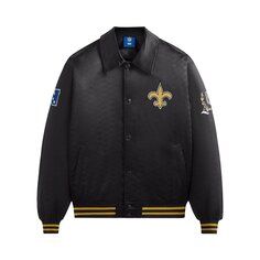 Kith For The NFL: атласный бомбер Saints, черный