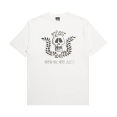 Футболка Stussy Skull Wreath, белая