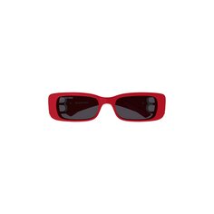 Солнцезащитные очки Balenciaga в прямоугольной оправе, красные