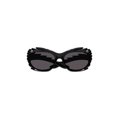 Balenciaga Солнцезащитные очки Spike прямоугольной формы, Черные