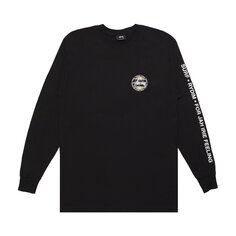 Футболка Stussy в горошек с эффектом металлик, Черная