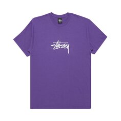 Футболка Stussy Basic Stock, фиолетовая