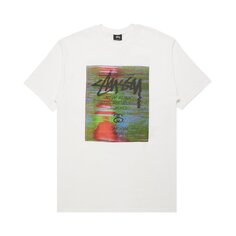 Футболка Stussy World Tour Glitch, белая