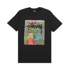 Футболка Stussy World Tour Glitch, черная