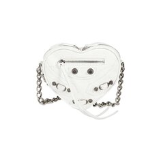 Мини-сумка Balenciaga Cagole Heart, Optic White