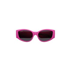 Balenciaga Солнцезащитные очки в овальной оправе, цвет Фуксия
