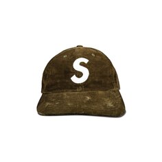 Вельветовый диван Supreme Fine Wale S с логотипом, 6 панелей, Оливковый