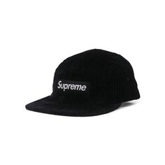 Вельветовая кепка Supreme с широким воротником, черная