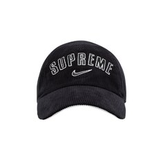 Вельветовые кроссовки Supreme x Nike Arc с 6 панелями, черный цвет