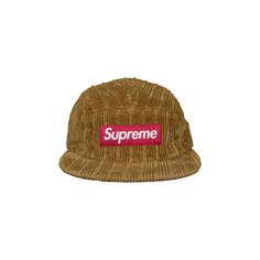 Вельветовая кепка Supreme, коричневая