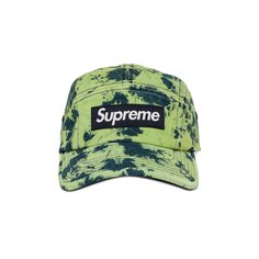 Кепка Supreme Denim Camp, окрашенная в зеленый цвет