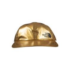 Кепка металлик с 6 панелями Supreme x The North Face, золотого цвета