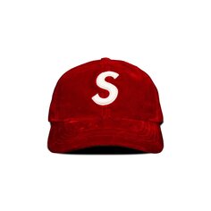 Сумка Supreme Velvet S с логотипом, 6 панелей, красная