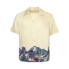 Рубашка с короткими рукавами Bode Ski Lift, Белый/Многоцветный