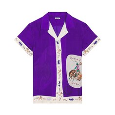 Рубашка с короткими рукавами Bode Round Up, цвет Фиолетовый