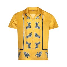 Рубашка с короткими рукавами Bode Running Scottie, цвет Желтый/Черный
