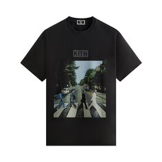 Винтажная футболка Kith For The Beatles Abbey Road, черная