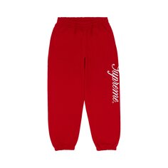 Спортивные штаны Supreme с рельефным рисунком, красные