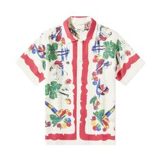 Рубашка с короткими рукавами Bode Garden State, Красный/Многоцветный