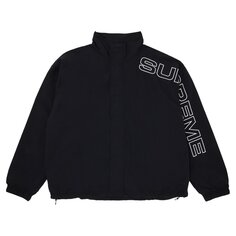 Спортивная куртка с вышивкой Supreme Spellout, цвет Черный