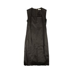 Платье-джемпер без рукавов из кожи ягненка Bottega Veneta, цвет Черный