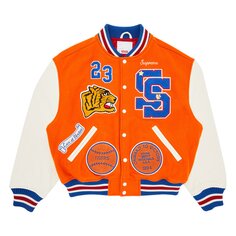 Университетская куртка Supreme Tiger, оранжевая