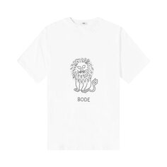 Футболка Bode с украшением в виде льва, цвет Белый