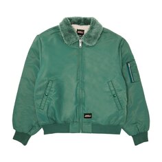 Куртка-бомбер с меховым воротником Supreme x Dickies, цвет Work Green