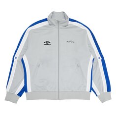 Куртка Supreme x Umbro на кнопках с рукавами, светло-серая