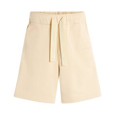 Короткие шорты Lanvin с кружевной вышивкой цвета песка