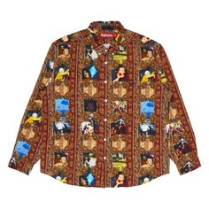 Вельветовая рубашка Supreme x Mark Leckey с хардкорным принтом, цвет Многоцветный