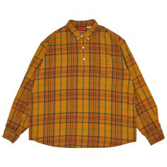Фланелевая рубашка в клетку Supreme Pullover, цвет Золотой