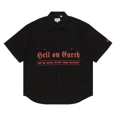 Рабочая рубашка с короткими рукавами Supreme x Bernadette Corporation, цвет Черный