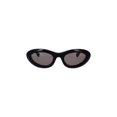 Bottega Veneta Круглые солнцезащитные очки Bombe, Черный/Серый