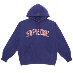 Толстовка с капюшоном Supreme Hearts Arc Washed Navy