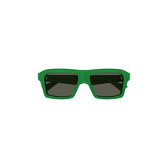 Солнцезащитные очки Bottega Veneta в квадратной оправе, Зеленые
