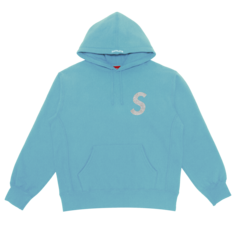 Толстовка с капюшоном и логотипом Supreme x Swarovski S, цвет Light Aqua