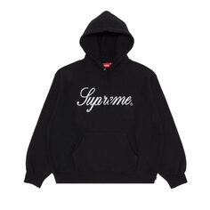 Толстовка с капюшоном Supreme с рельефным рисунком, цвет Черный