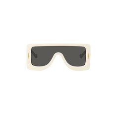 Солнцезащитные очки Loewe Chunky Anagram Mask, цвет слоновой кости/дымчатый