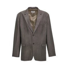 Шерстяной пиджак оверсайз Maison Margiela, цвет Серый